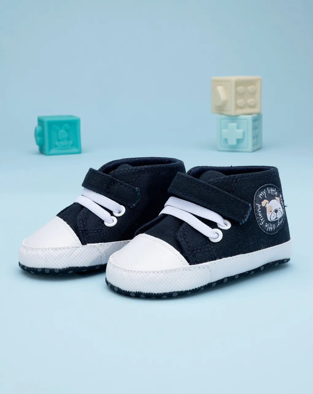 Prenatal Scarpine E Calze-Scarpine Neonato Blu Bulldog