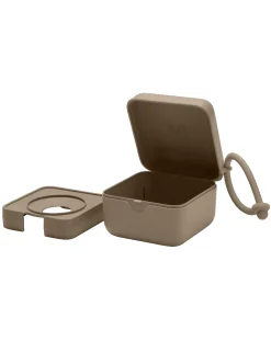 BIBS Portasucchietti E Catenelle-Scatola Porta Ciuccio Dark Oak -