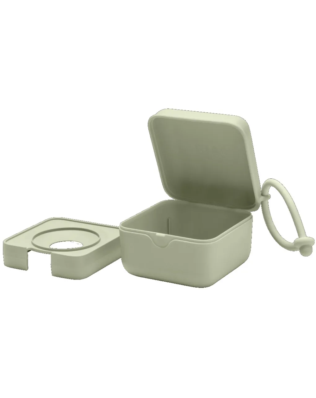 BIBS Portasucchietti E Catenelle-Scatola Porta Ciuccio Salvia -