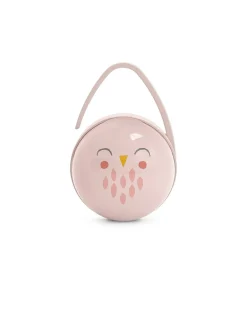Suavinex Portasucchietti E Catenelle-Scatolina Portasucchietto Bonhomia +0 Mesi Decoro Civetta Rosa -