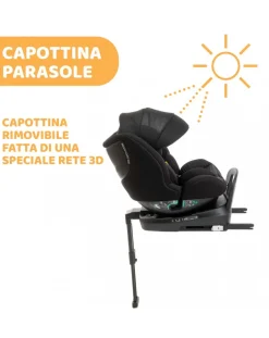 Chicco Seggiolini I Size-Seggiolino Auto Seat3 Fit I-Size Black Air -