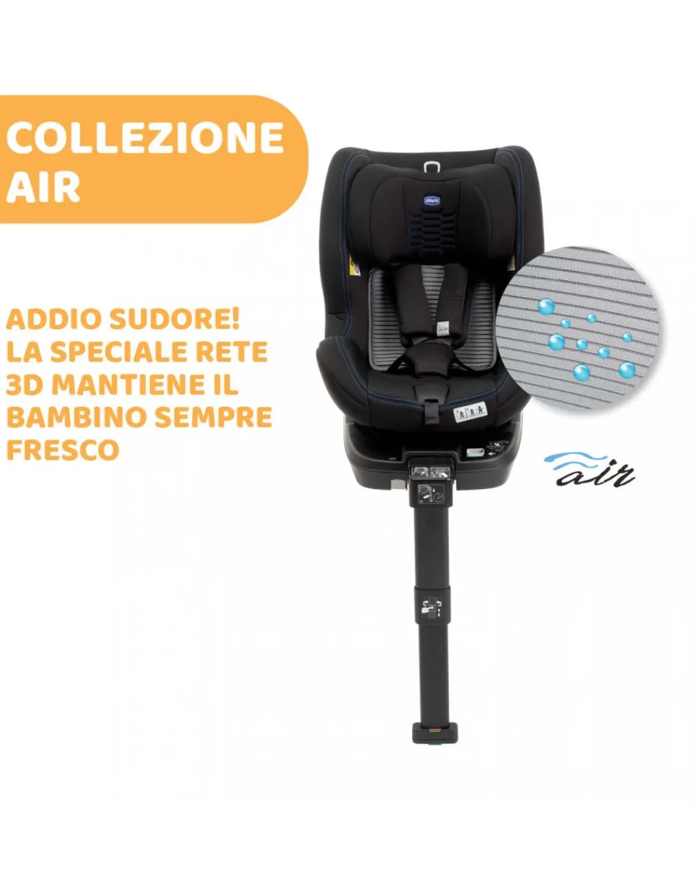 Chicco Seggiolini I Size-Seggiolino Auto Seat3 Fit I-Size Black Air -