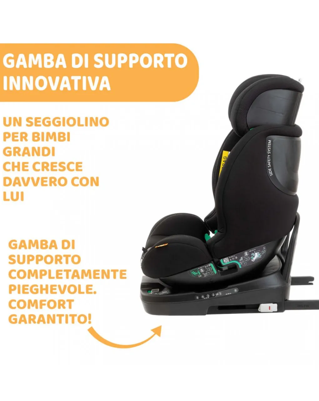 Chicco Seggiolini I Size-Seggiolino Auto Seat3 Fit I-Size Black -