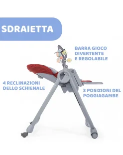 Chicco Seggioloni Pappa-Seggiolone Polly Magic Red Passion