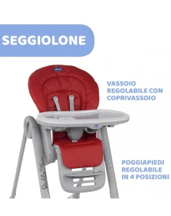 Chicco Seggioloni Pappa-Seggiolone Polly Magic Red Passion