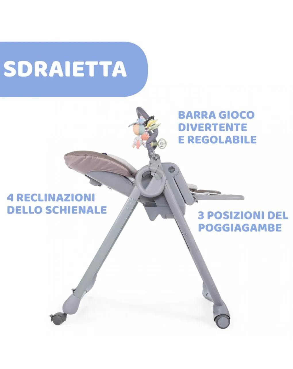 Chicco Seggioloni Pappa-Seggiolone Polly Magic Cocoa