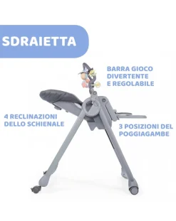 Chicco Seggioloni Pappa-Seggiolone Polly Magic Graphite