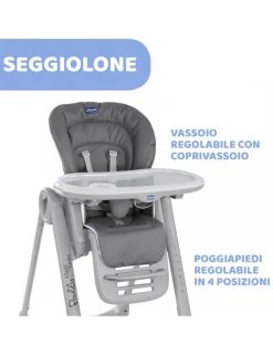 Chicco Seggioloni Pappa-Seggiolone Polly Magic Graphite
