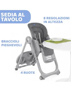 Chicco Seggioloni Pappa-Seggiolone Polly Magic Graphite