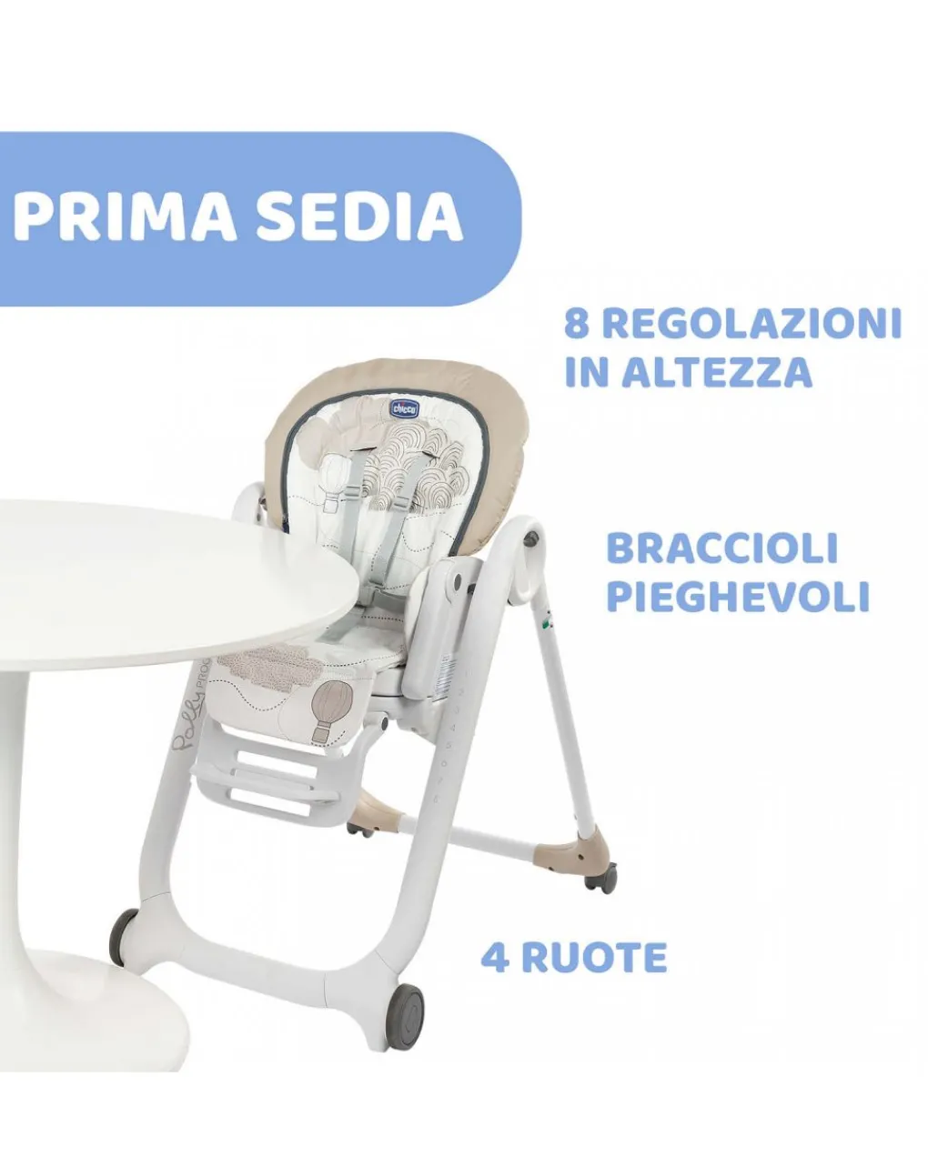 Chicco Seggioloni Pappa-Seggiolone Polly Progres5 Clouds