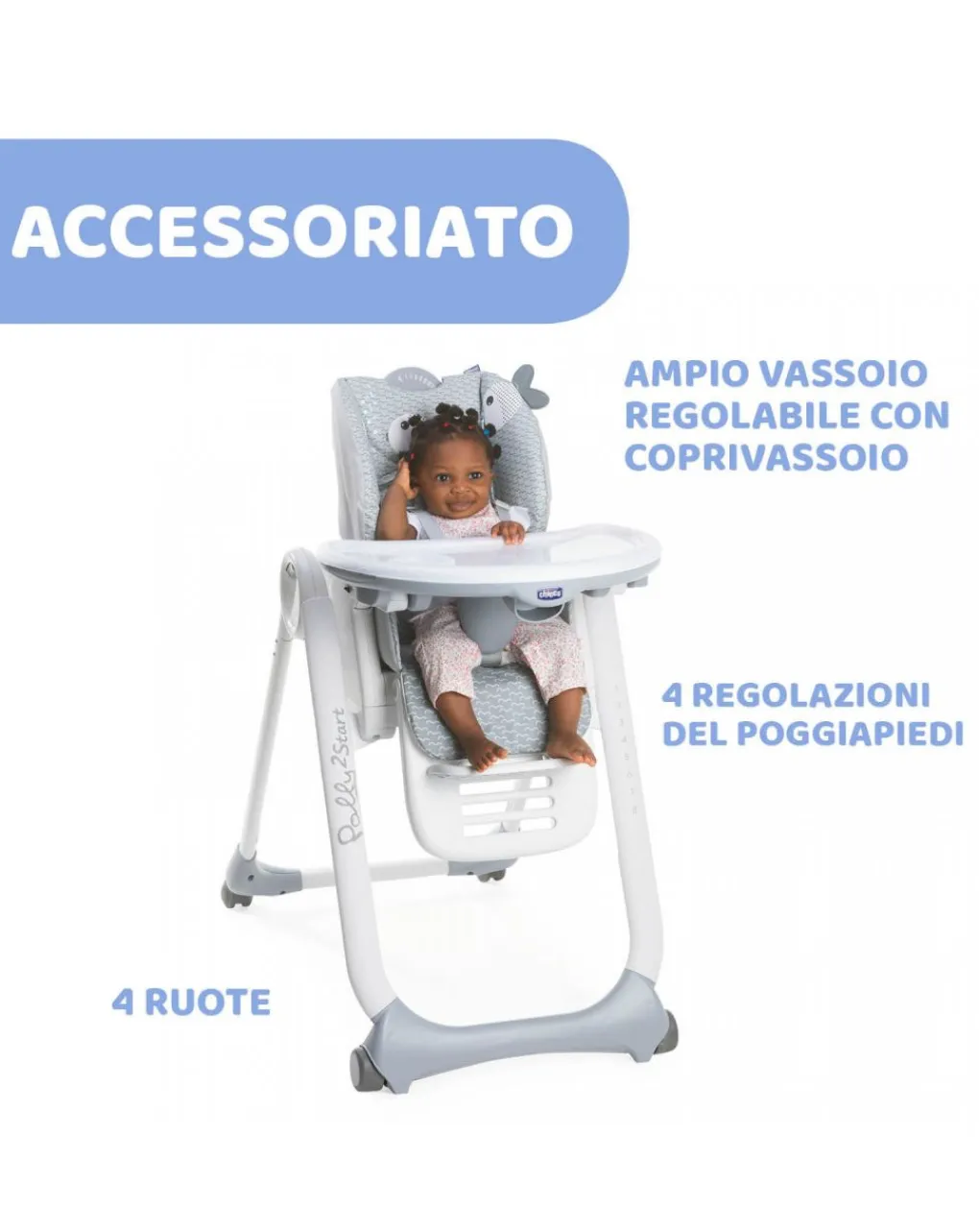 Chicco Seggioloni Pappa-Seggiolone Polly2Start Dots