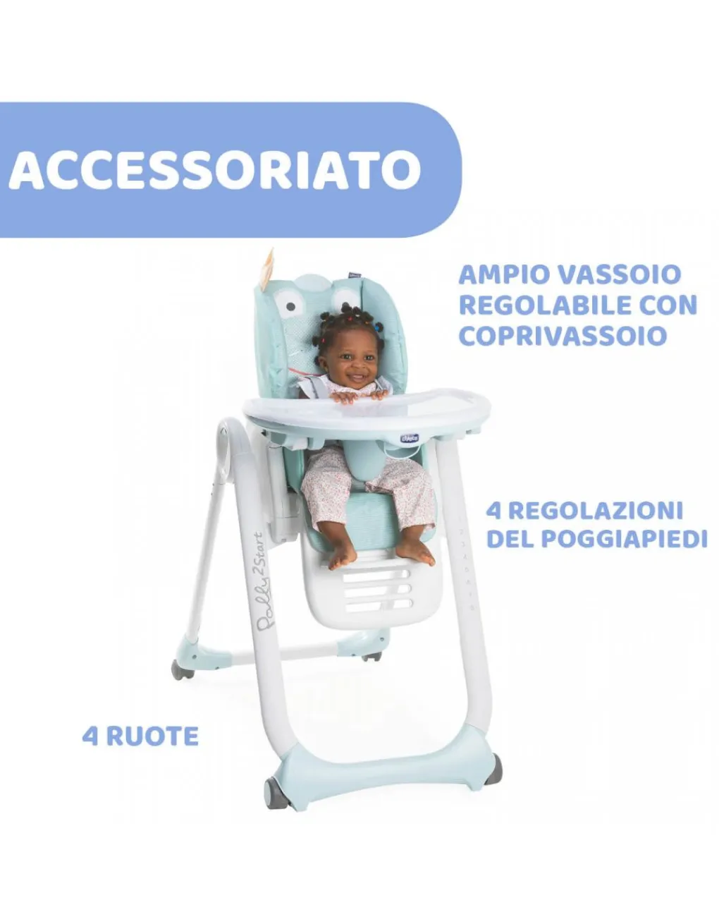 Chicco Seggioloni Pappa-Seggiolone Polly2Start Froggy