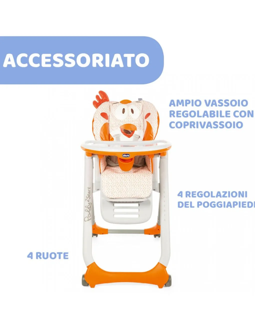 Chicco Seggioloni Pappa-Seggiolone Polly2Start Fancy Chicken