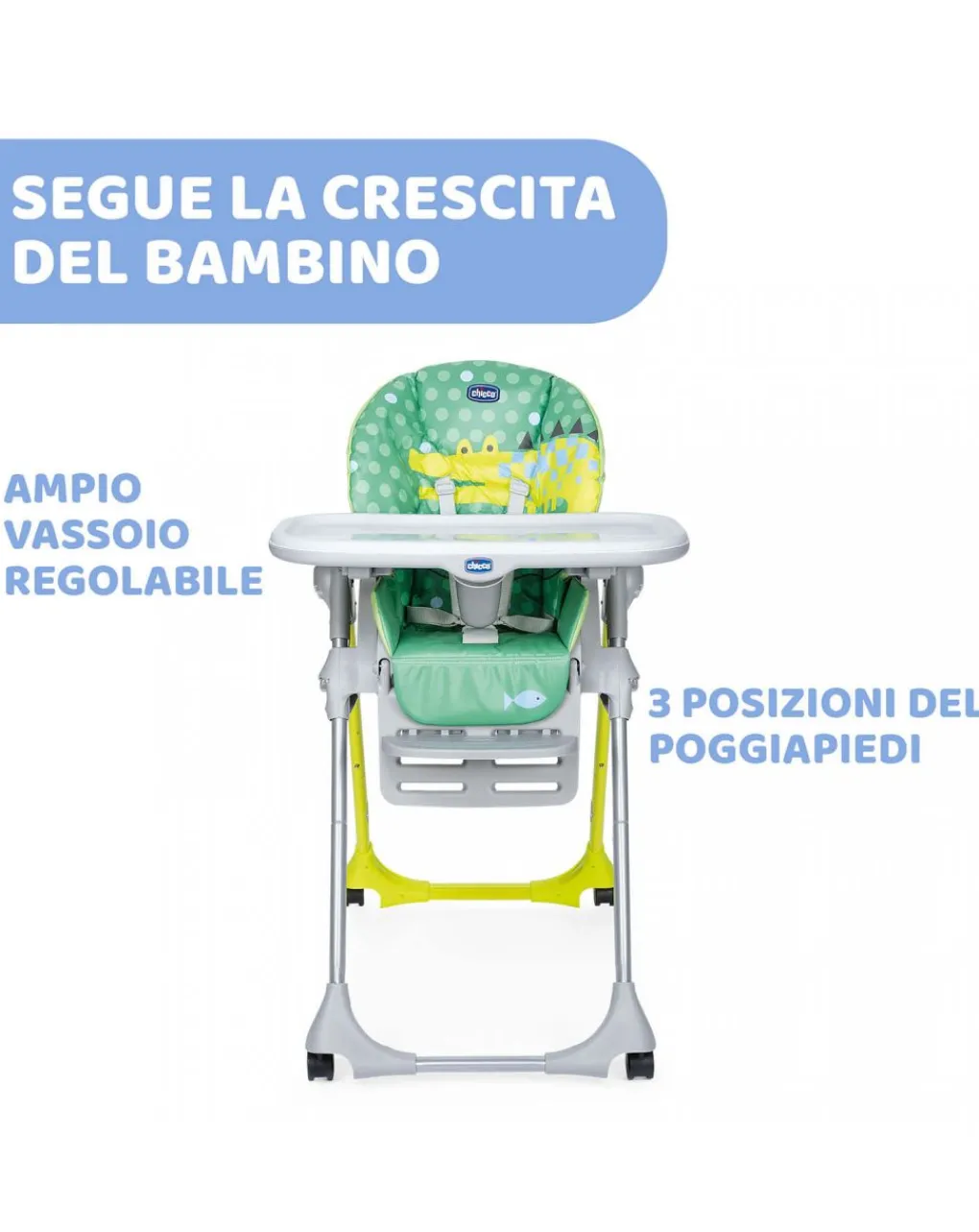 Chicco Seggioloni Pappa-Seggiolone Polly Easy Crocodile