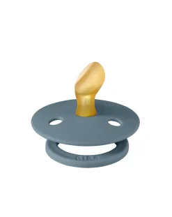 BIBS Succhietti-Set 2 Ciucci Tettarella Anatomica In Gomma Naturale 0/6 Mesi - Colore Baby Blue E Petrolio -