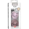 BIBS Succhietti-Set 2 Ciucci Tettarella Tonda In Gomma Naturale 0/6 Mesi - Colore Lilla Chiaro E Heather -