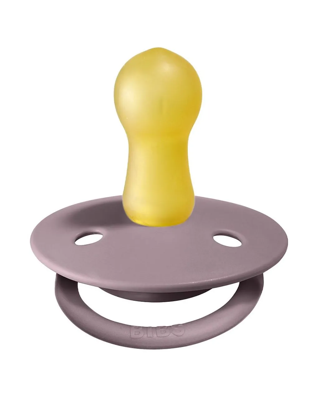 BIBS Succhietti-Set 2 Ciucci Tettarella Tonda In Gomma Naturale 6/18 Mesi - Colore Lilla Chiaro E Heather -