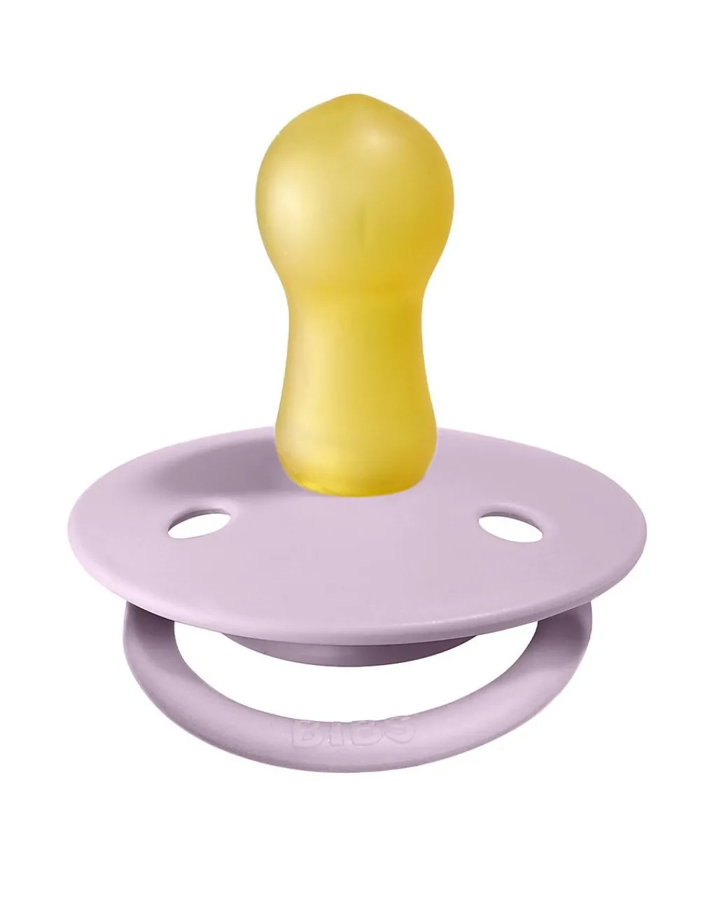 BIBS Succhietti-Set 2 Ciucci Tettarella Tonda In Gomma Naturale 6/18 Mesi - Colore Lilla Chiaro E Heather -