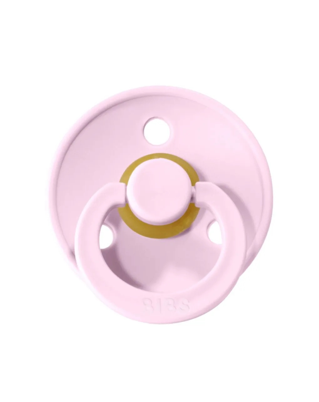 BIBS Succhietti-Set 2 Ciucci Tettarella Tonda In Gomma Naturale 0/6 Mesi - Colore Baby Pinke Baby Pink -