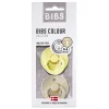 BIBS Succhietti-Set 2 Ciucci Tettarella Tonda In Gomma Naturale 6/18 Mesi - Colore Sunshine E Sabbia -