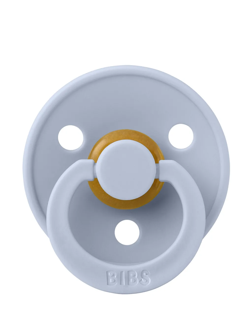 BIBS Succhietti-Set 2 Ciucci Tettarella Tonda In Gomma Naturale 0/6 Mesi - Colore Khaki E Dusty Blue -