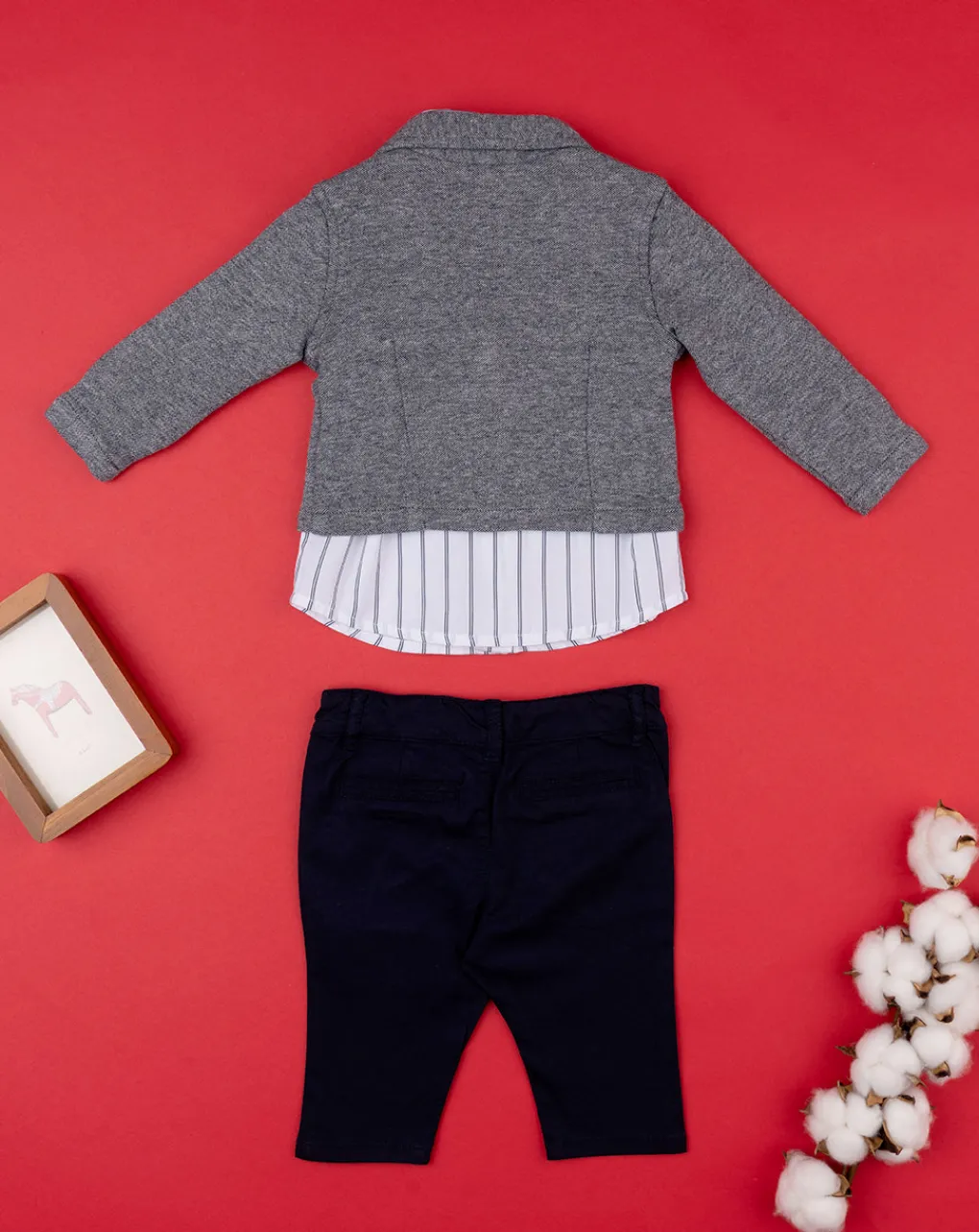 Prenatal Completi-Set 3 Pezzi Bimbo Giacca Camicia Pantalone