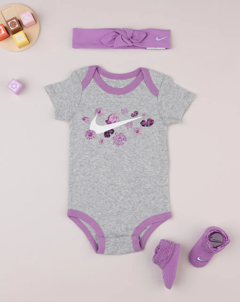 Nike Accessori Neonata-Set 3 Pezzi Neonata Fascetta + Body + Scarpe