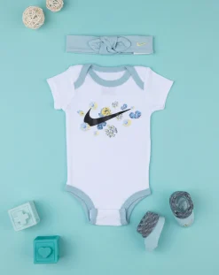 Nike Accessori Neonata-Set 3 Pezzi Neonata Fascetta + Body + Scarpe