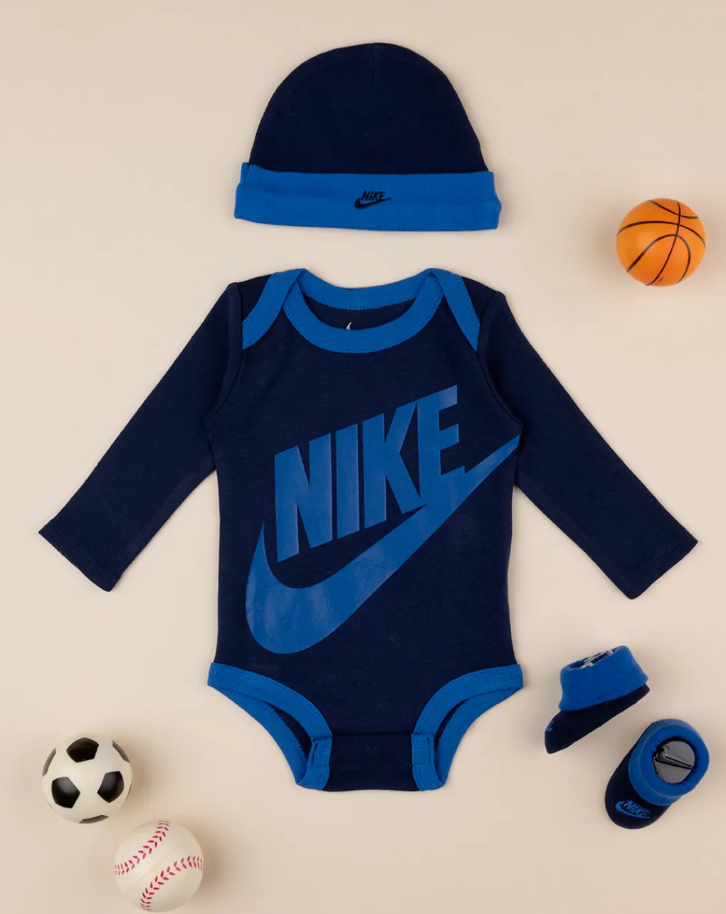 Nike Abiti Completi E Tutine-Set 3 Pezzi Neonato Cappellino + Body + Scarpe Blu