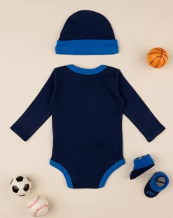 Nike Abiti Completi E Tutine-Set 3 Pezzi Neonato Cappellino + Body + Scarpe Blu