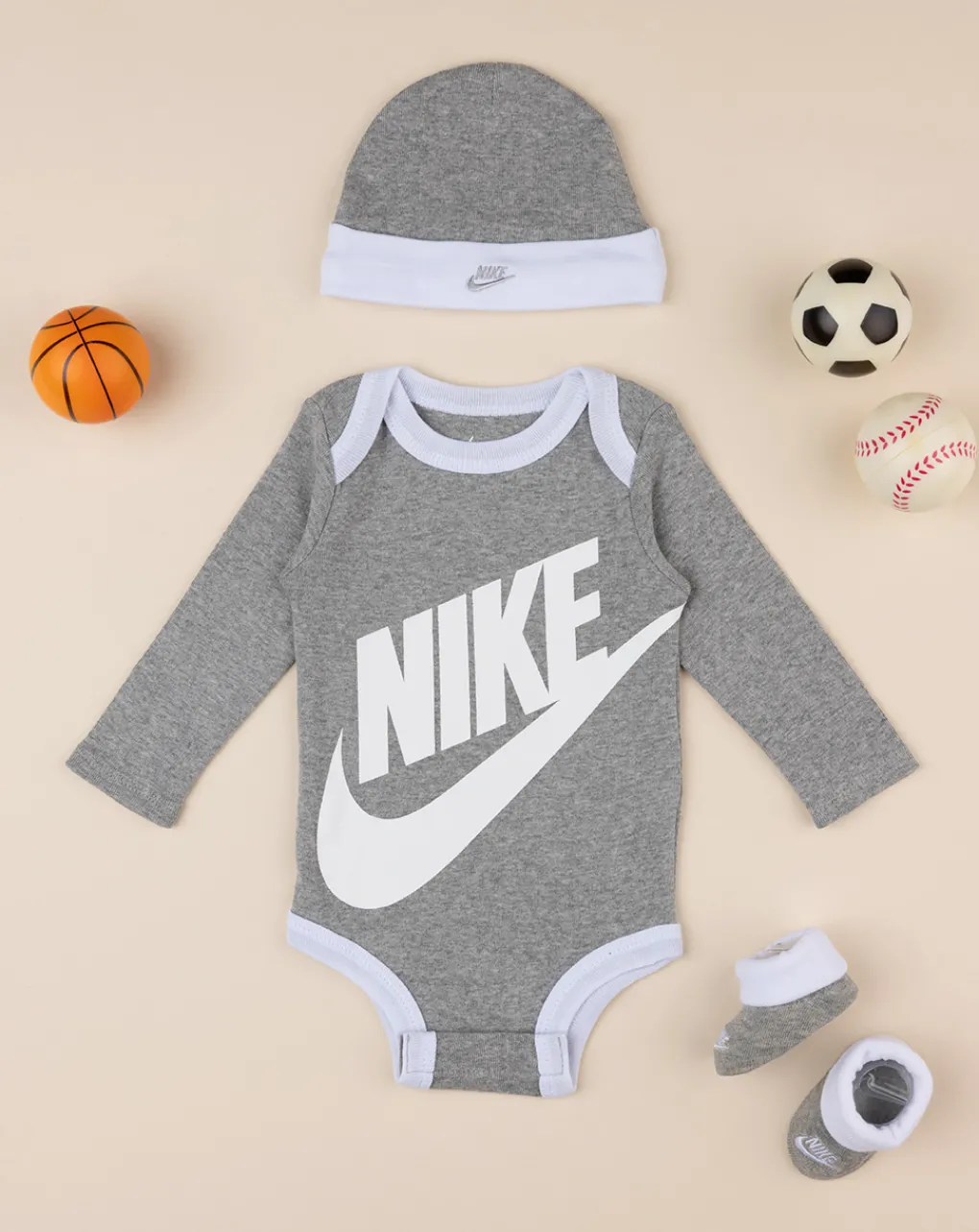 Nike Abiti Completi E Tutine-Set 3 Pezzi Unisex Cappellino + Body + Scarpe Grigio