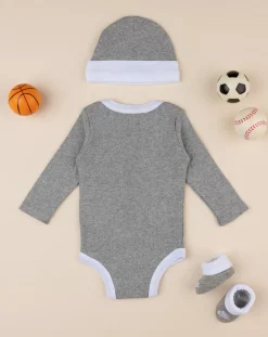 Nike Abiti Completi E Tutine-Set 3 Pezzi Unisex Cappellino + Body + Scarpe Grigio