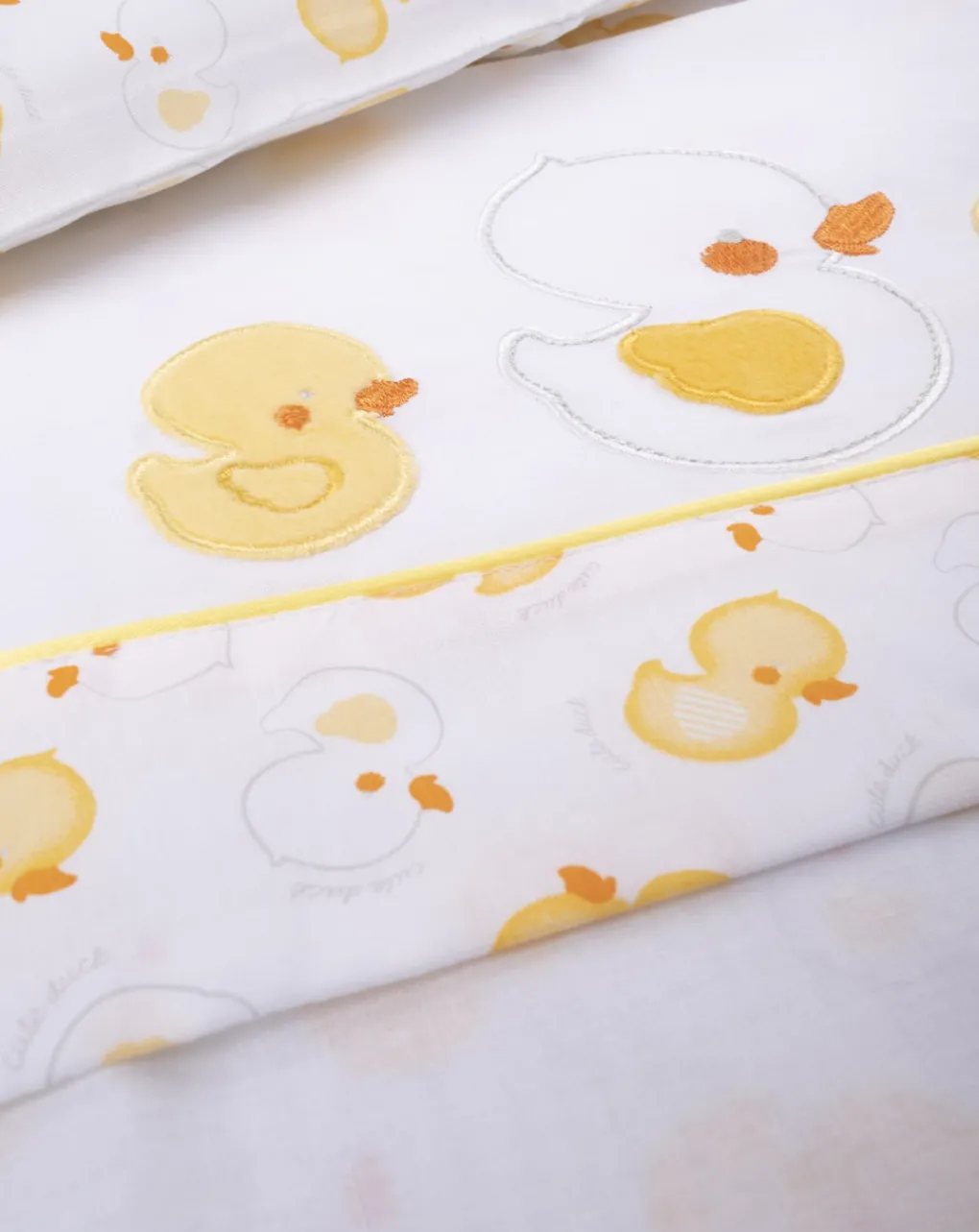 Prenatal Lenzuola E Trapunte-Set 3 Pezzi "Paperelle” Oeko-Tex