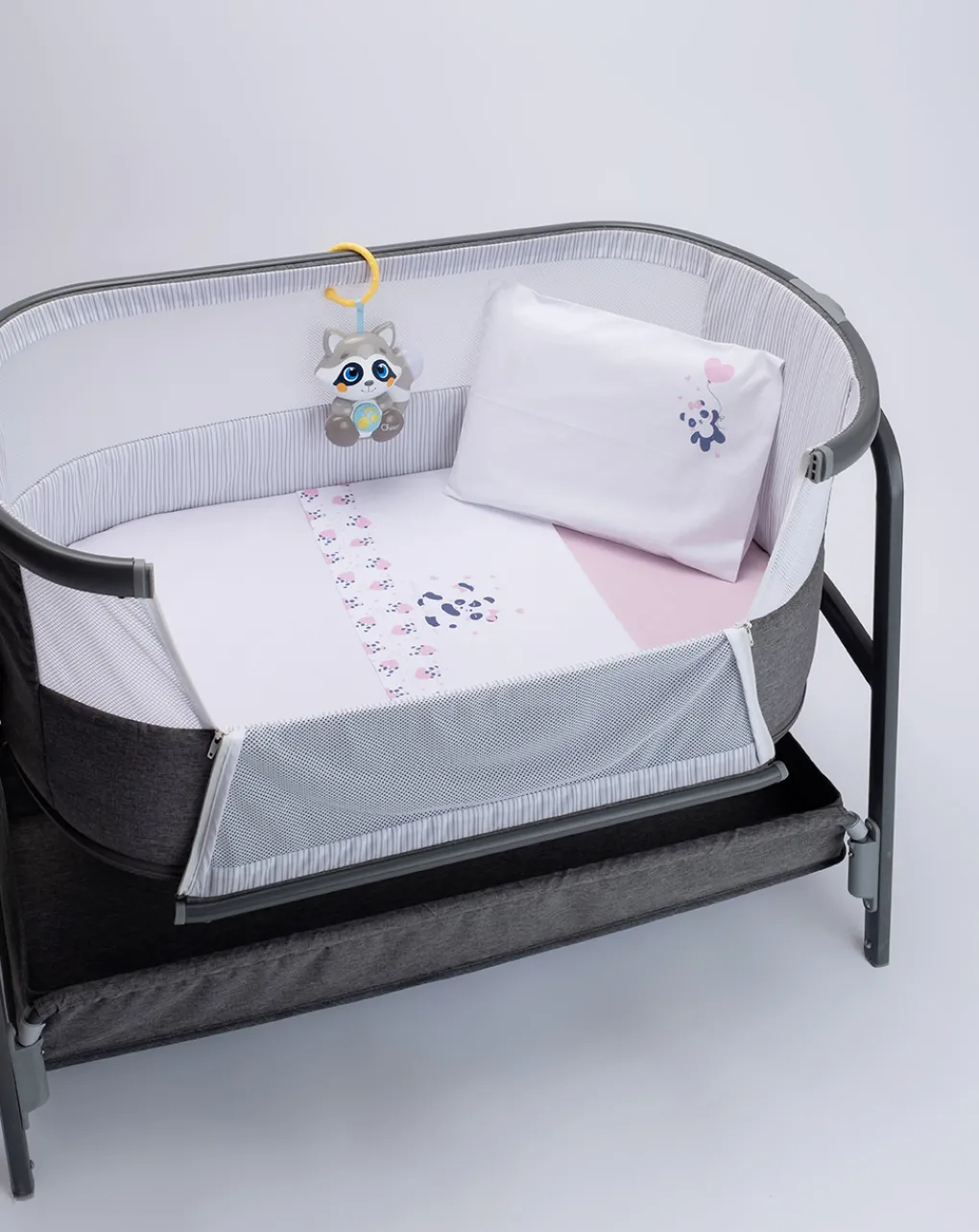 Prenatal Lenzuola E Trapunte-Set Culla Girl "Panda”