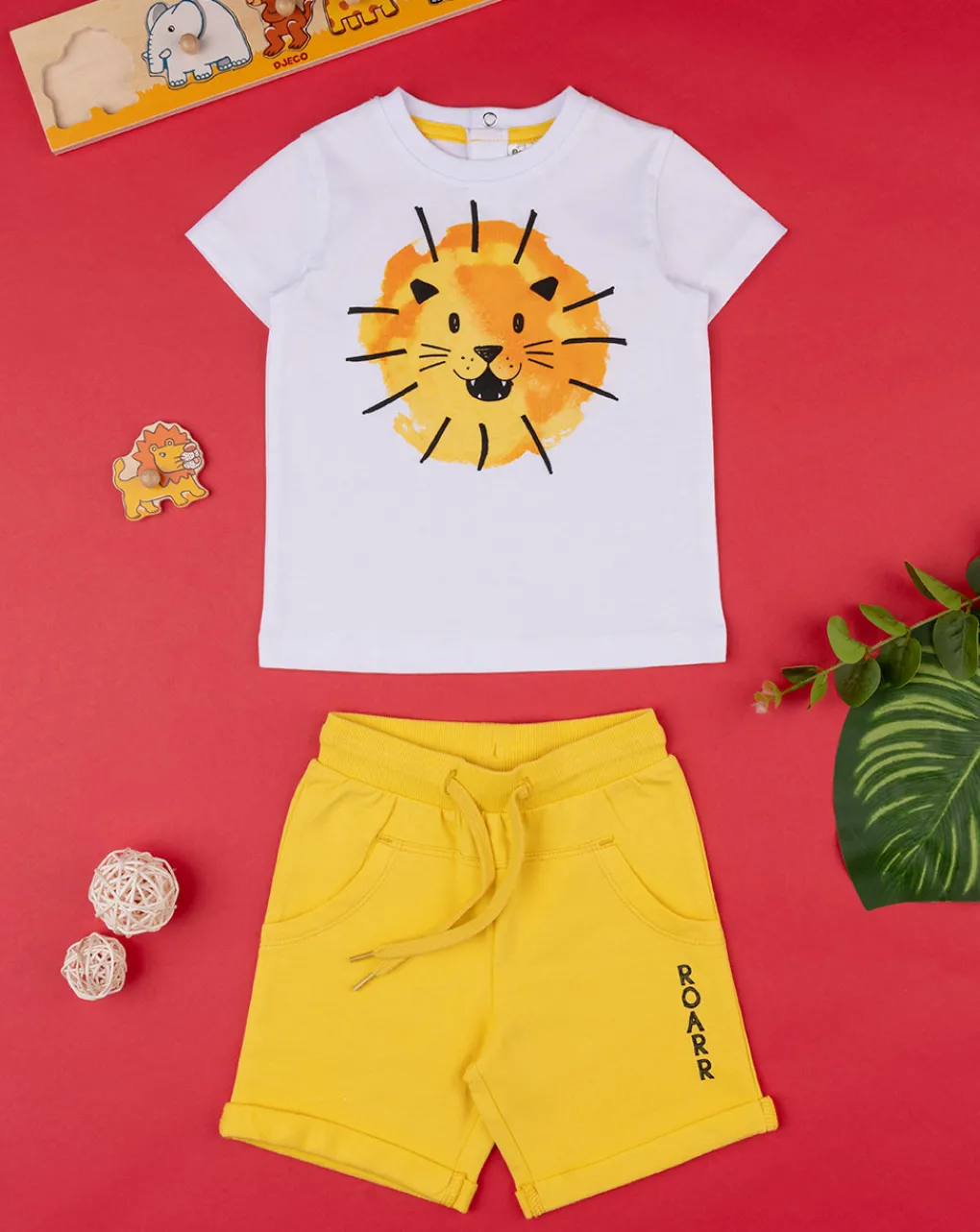 Prenatal Completi-Set Due Pezzi Bimbo T-Shirt + Shorts "Jungle”