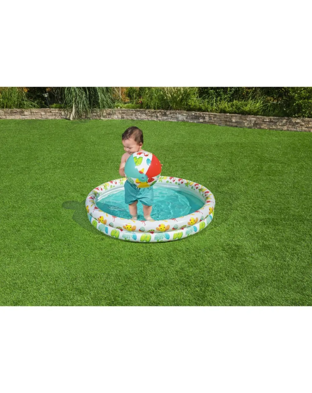 Bestway Piscine Braccioli E Salvagenti-Set Piscina Barriera Corallina A 2 Anelli 122×20 Cm -