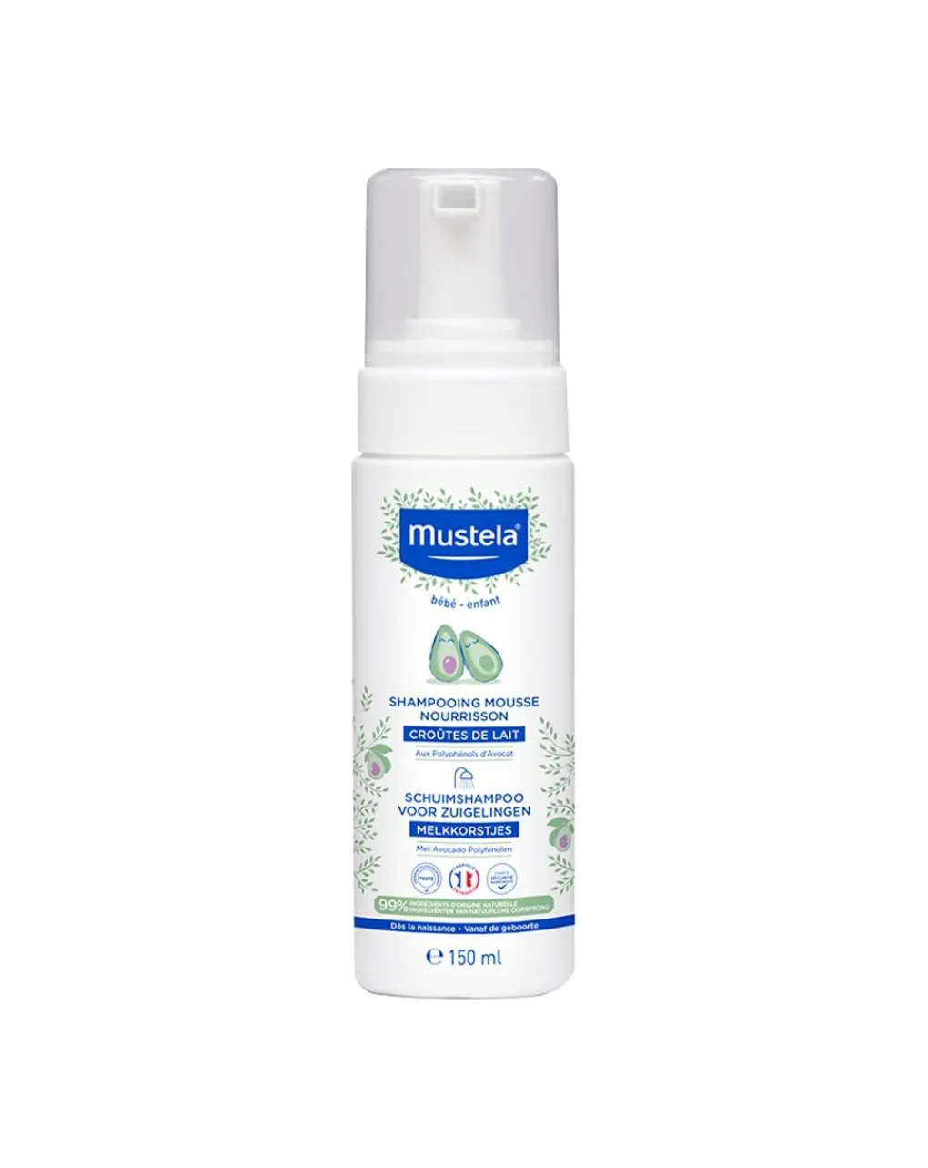 Mustela Saponi E Bagnoschiuma-Shampoo Mousse Crosta Lattea 150 Ml