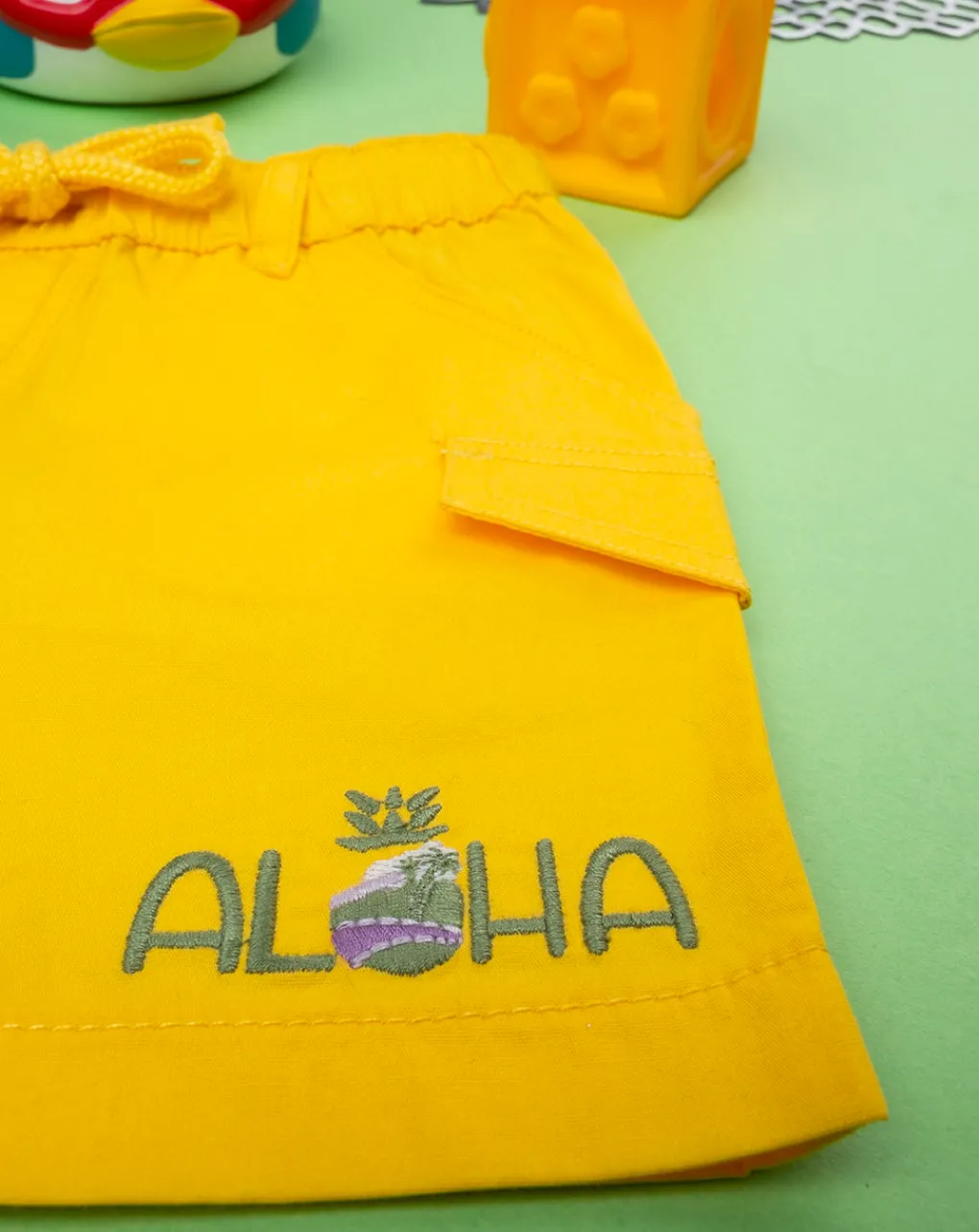 Prenatal Jeans Pantaloni E Salopette-Short Bermuda Bimbo Giallo