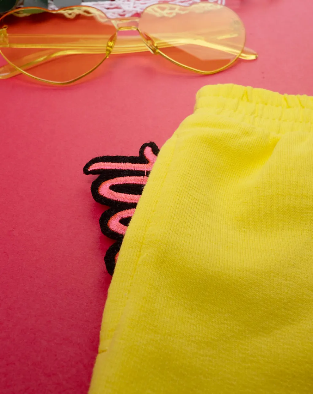 Prenatal Jeans Pantaloni E Salopette-Short Bimba French Terry Giallo