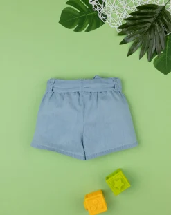 Prenatal Jeans Pantaloni E Salopette-Short Chambray Bimba "Fiori”