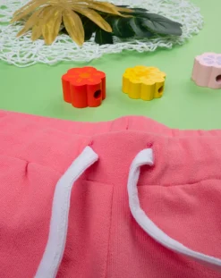 Prenatal Jeans Pantaloni E Salopette-Short French Terry Bimba Rosa