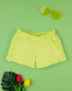 Prenatal Jeans Pantaloni E Salopette-Short Jersey Bimba Verde