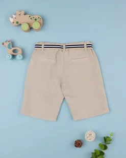 Prenatal Jeans Pantaloni E Salopette-Short Lino Bimbo Beige
