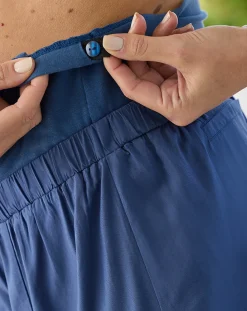 Prenatal Pantaloni Gonne E Leggings-Short Premaman Blu Con Fascia Alta In Vita
