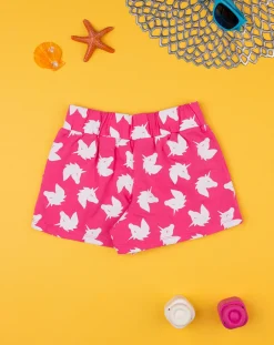 Prenatal Jeans Pantaloni E Salopette-Shorts Bambina Fucsia Maxi Allover