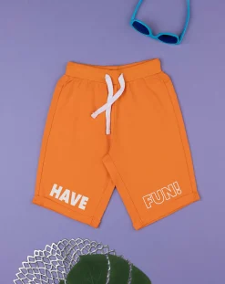 Prenatal Jeans Pantaloni E Salopette-Shorts Bambino Arancione Con Stampa