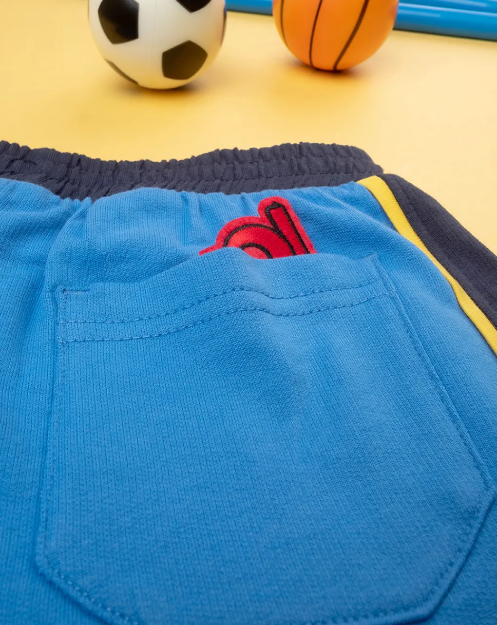 Prenatal Jeans Pantaloni E Salopette-Shorts Bambino French Terry Azzurro
