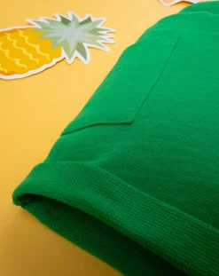 Prenatal Jeans Pantaloni E Salopette-Shorts Bambino Verde French Terry