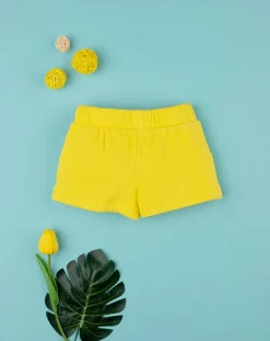 Prenatal Jeans Pantaloni E Salopette-Shorts Bimba Giallo In Spugna