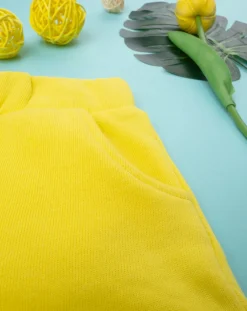 Prenatal Jeans Pantaloni E Salopette-Shorts Bimba Giallo In Spugna